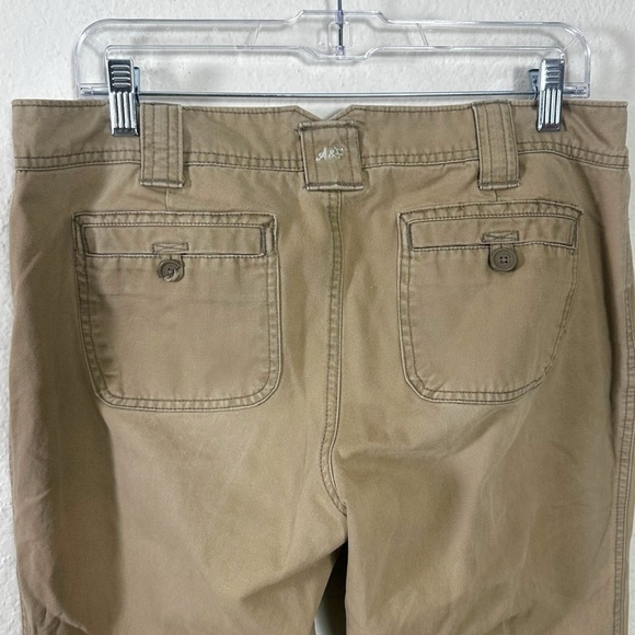 Vintage 90s Y2K Abercrombie & Fitch Low Rise Flare Tan Khaki Pants Size 10 - Picture 4 of 9